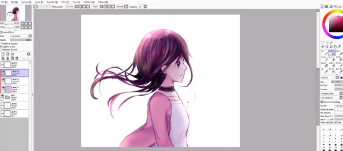 Anime coloring paitn tool sai