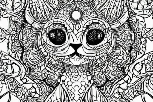 Coloring pages animals mandala