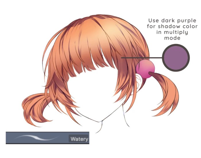 Anime hair coloring tutorial photoshop