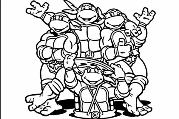 Ninja turtle coloring book