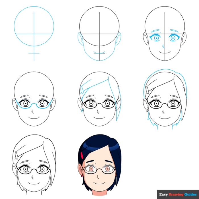 Anime glasses coloring tutorial