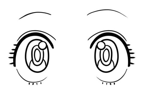 Anime eye coloring pages