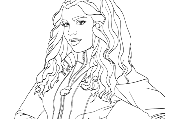 Anime descendants coloring pages