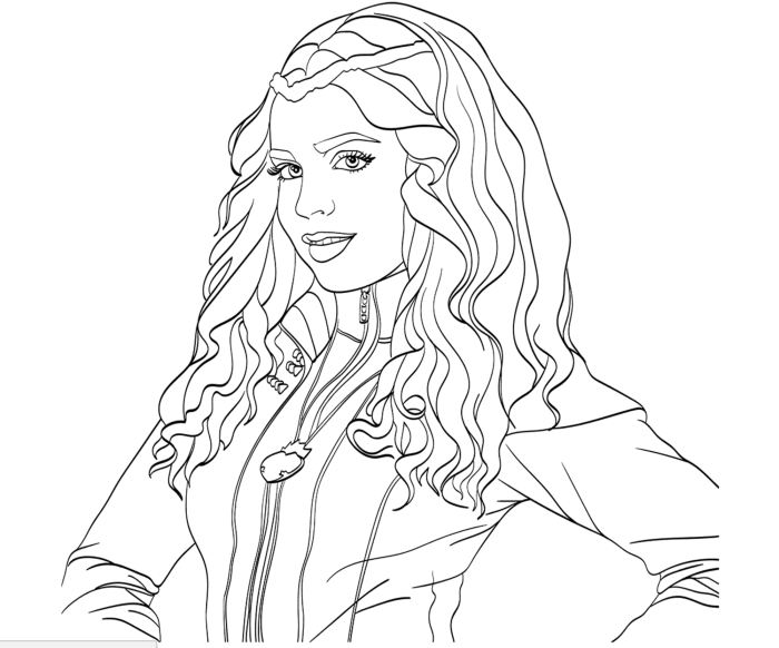 Anime descendants coloring pages