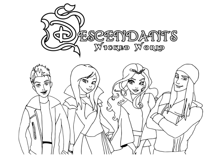 Anime descendants coloring pages