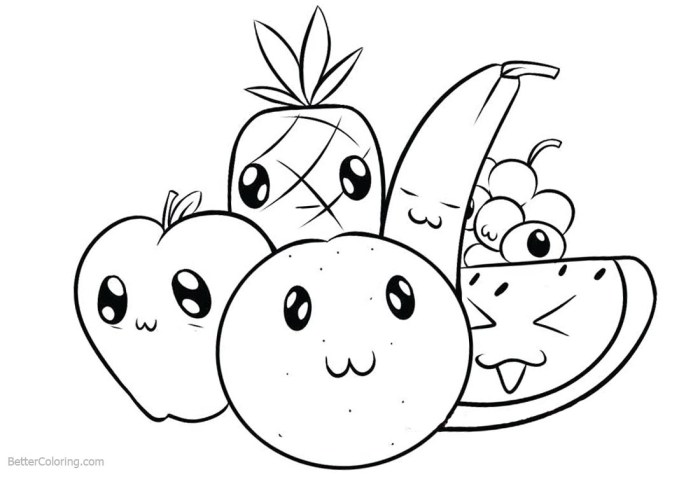 Animated food coloring pages