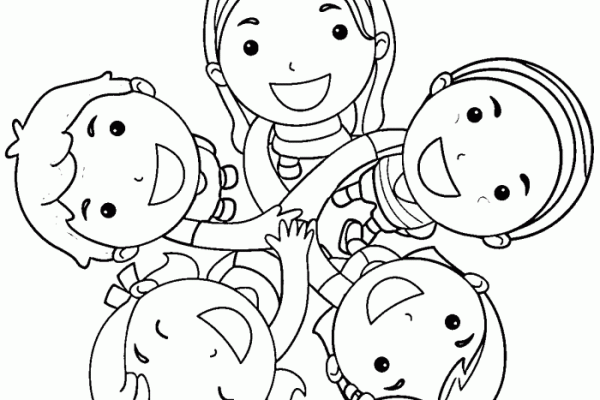 Anime friendship coloring sheet