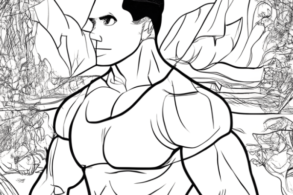 Animated man coloring pages