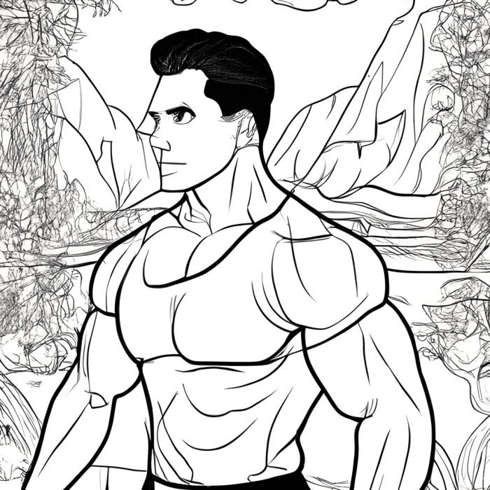 Animated man coloring pages