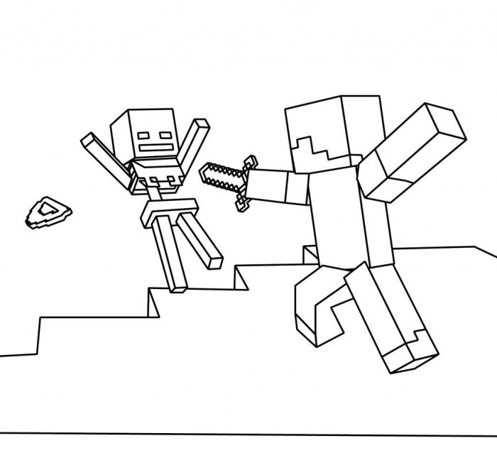 Minecraft coloring book printable