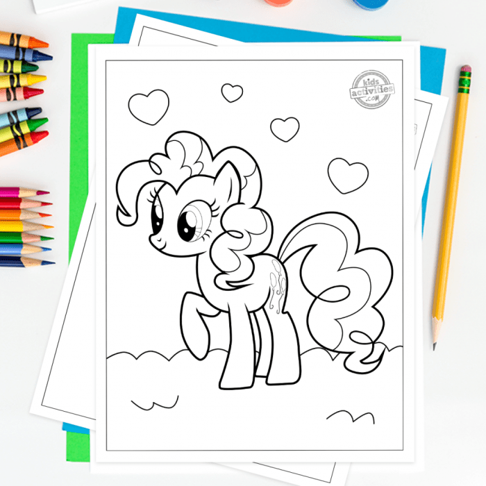 Coloring pony little pages printable kids pdf