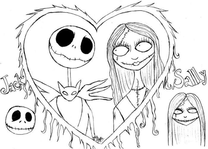 Nightmare before christmas coloring book pages