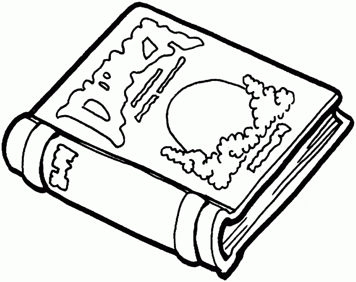 3 books clipart coloring