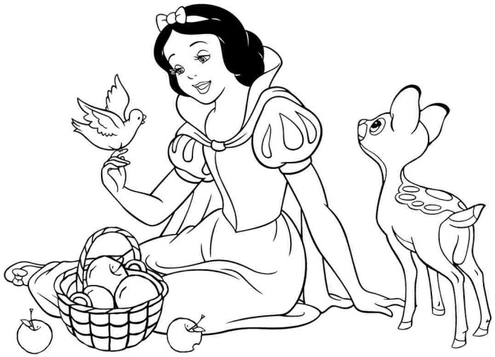 Animates princess snow coloring