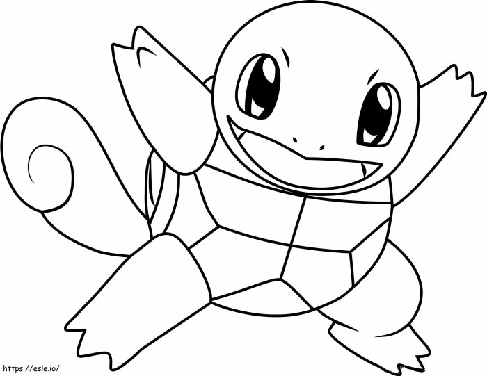 Anime coloring pages squirtle