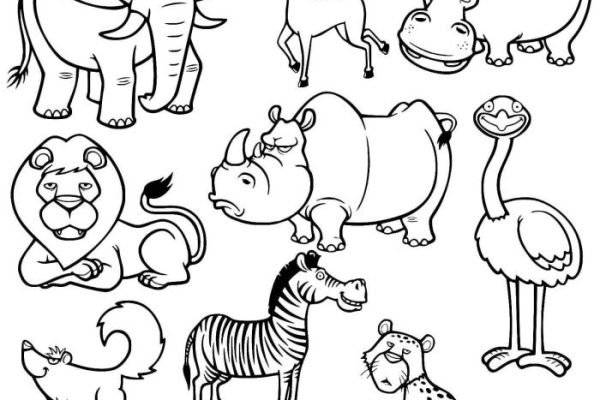 Animal coloring books kids