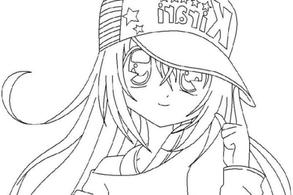 Anime girls coloring pages printable