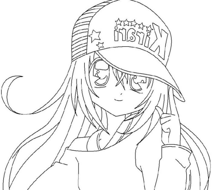 Anime girls coloring pages printable