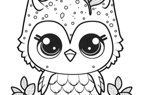 Coloring sheet animals cute