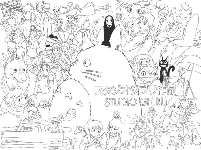 Studio ghibli coloring book