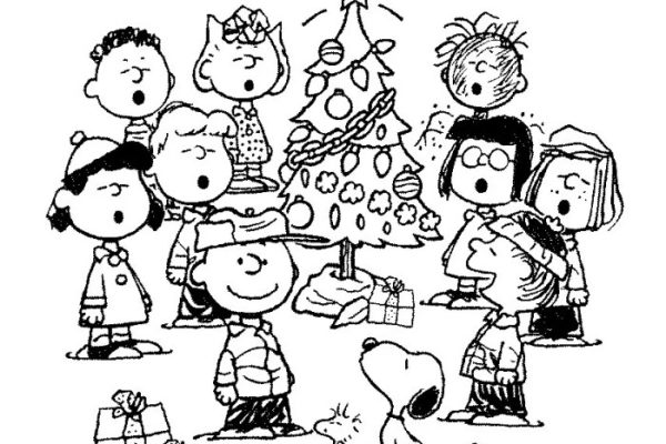 Coloring christmas pages charlie brown snoopy 1st printable clipart graders grade library book popular adult coloringhome