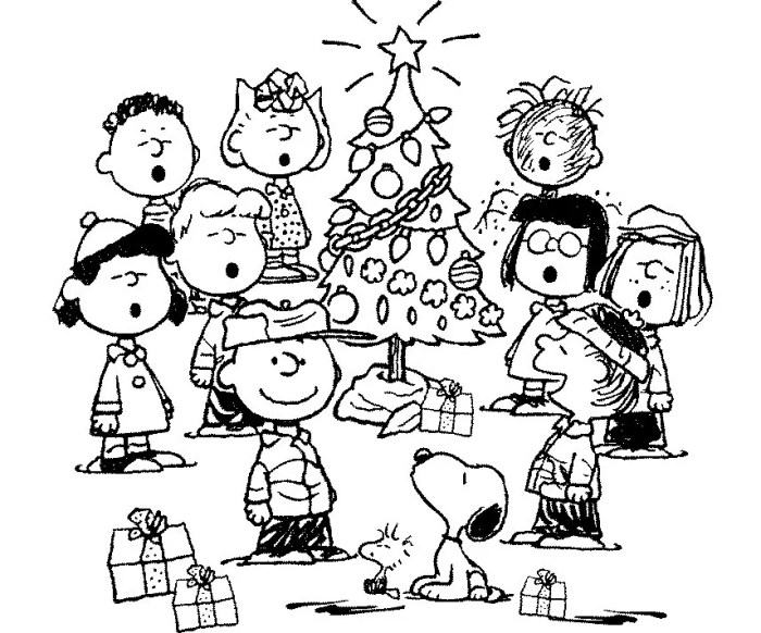 Coloring christmas pages charlie brown snoopy 1st printable clipart graders grade library book popular adult coloringhome