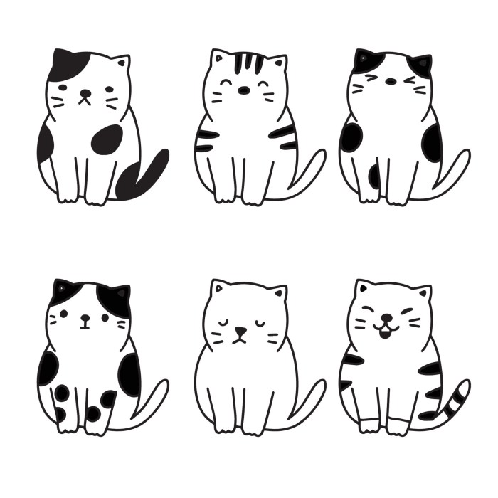 Animated cats coloring pages