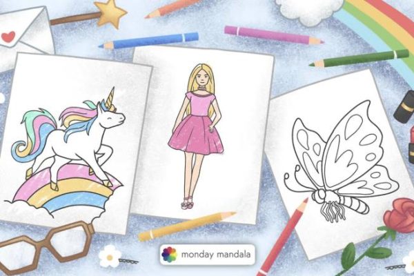 Anime fairy princess coloring pages