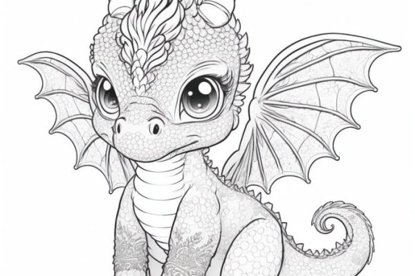 Dragon coloring baby pages print boys