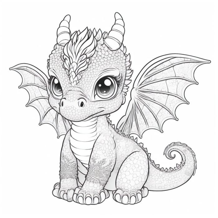 Dragon coloring baby pages print boys