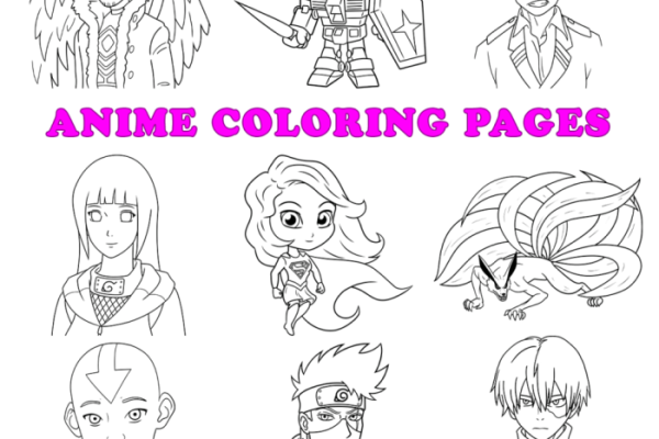 Anime coloring pages png