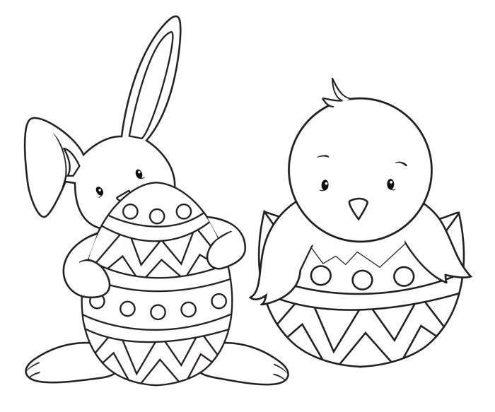 Animated easter bunny coloring pages