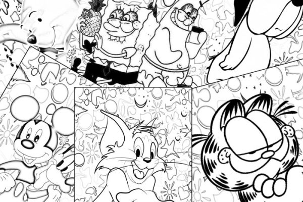 90's cartoons stoner coloring book