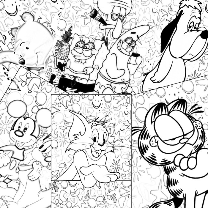 90's cartoons stoner coloring book