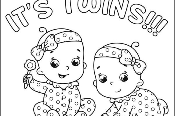 Anime female twins coloring pages