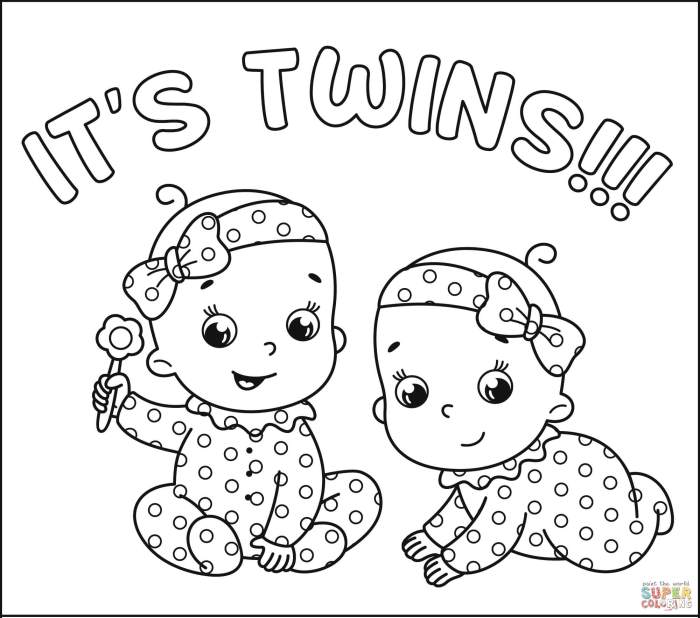 Anime female twins coloring pages