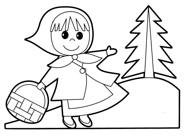 Little red riding hood coloring book