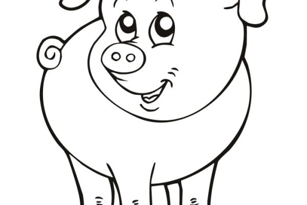 Easy farm animal coloring pages