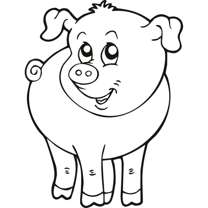 Easy farm animal coloring pages