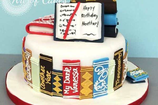 Coloring book birthday cake