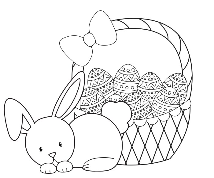 Animated easter bunny coloring pages