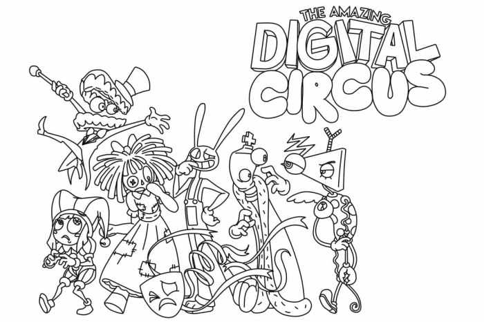 Anime digital coloring page