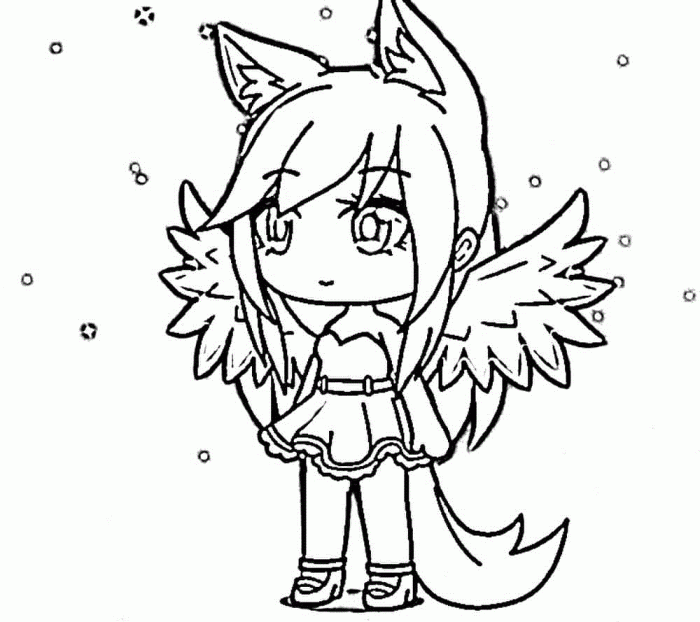 Anime angel coloring pages cute