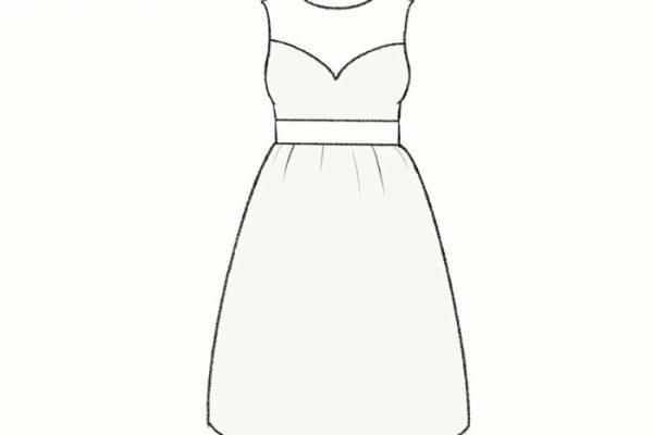 How to draw a wedding dress