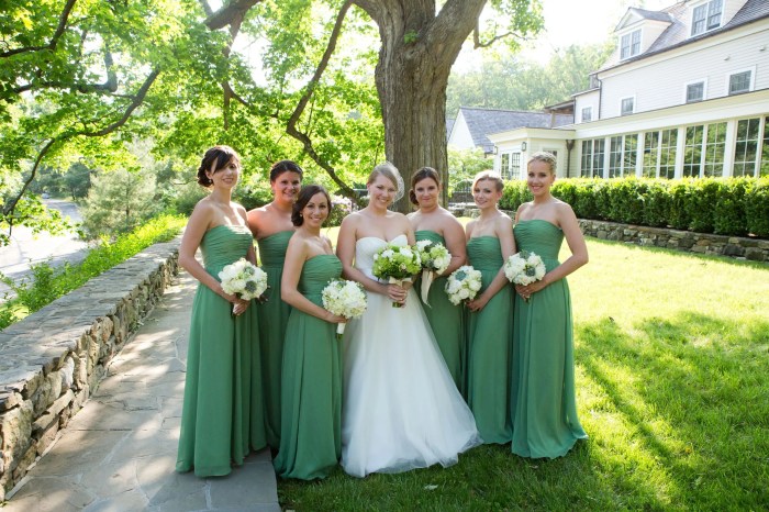 Kelly green dresses for weddings