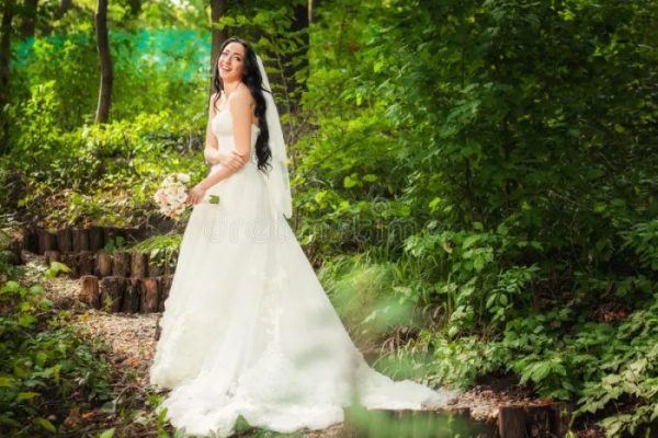 Wedding dress for forest wedding