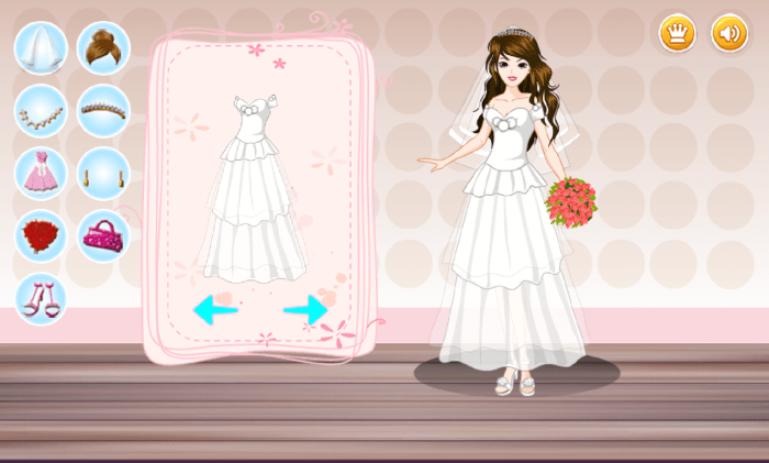 Wedding bride dress up game