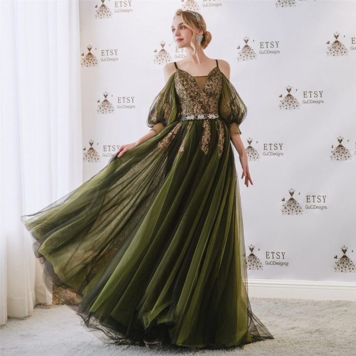 Green cocktail dresses for weddings