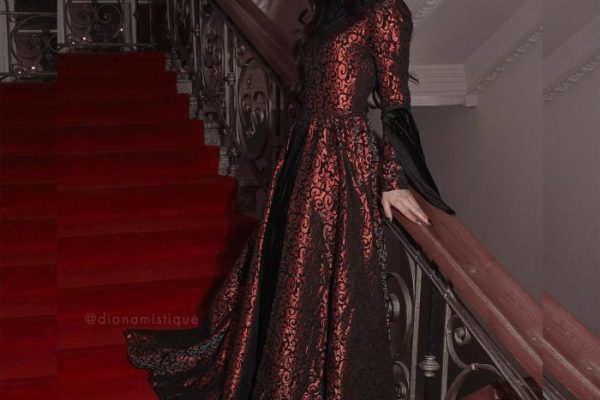 Red wedding dress gothic