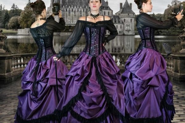 Victorian goth wedding dress